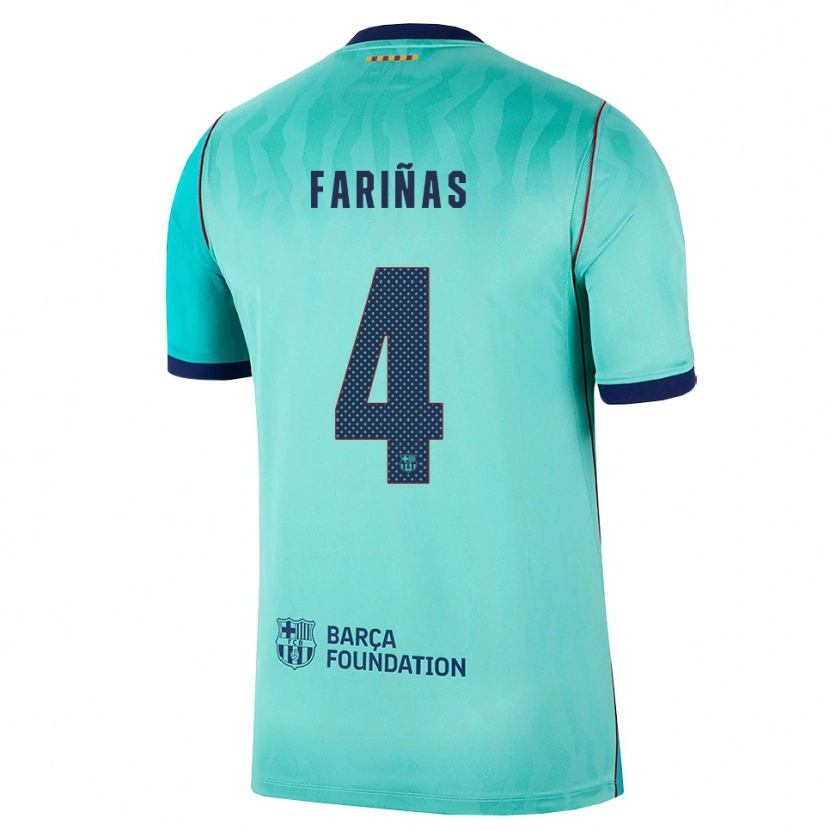 Danxen Kvinder Brian Fariñas #4 Aqua Mørk Turkis Kongeblå Tredje Sæt Spillertrøjer 2026/27 Trøje T-Shirt