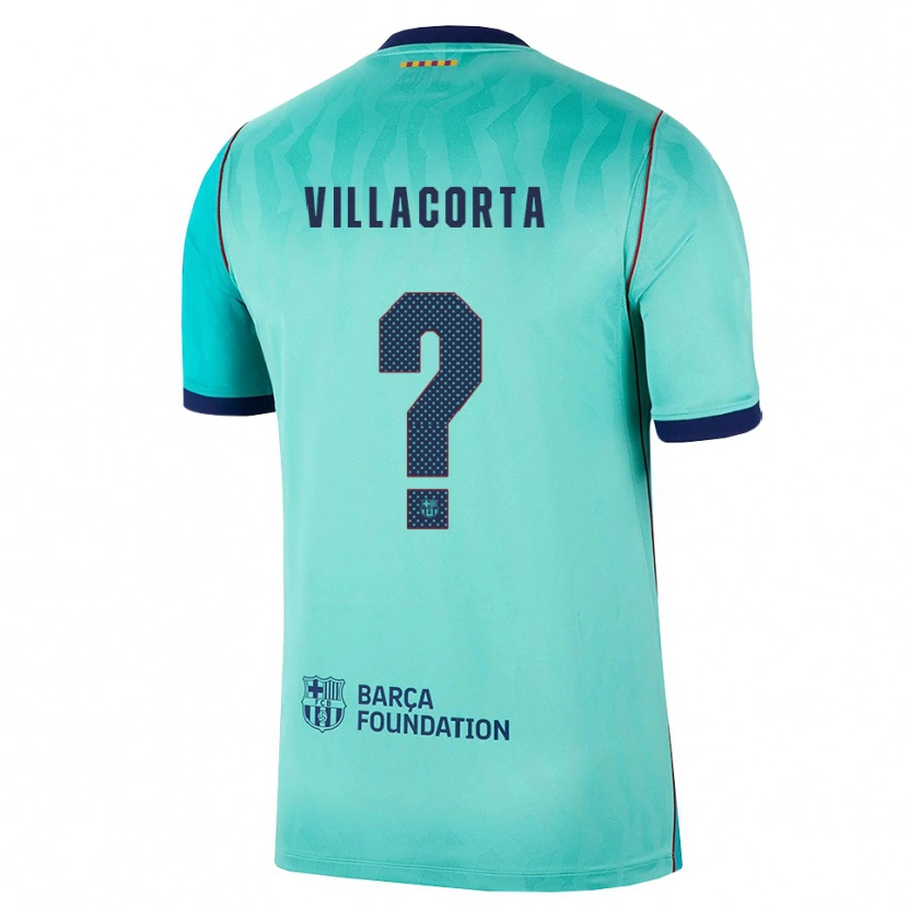 Danxen Kvinder Pere Villacorta #0 Aqua Mørk Turkis Kongeblå Tredje Sæt Spillertrøjer 2026/27 Trøje T-Shirt
