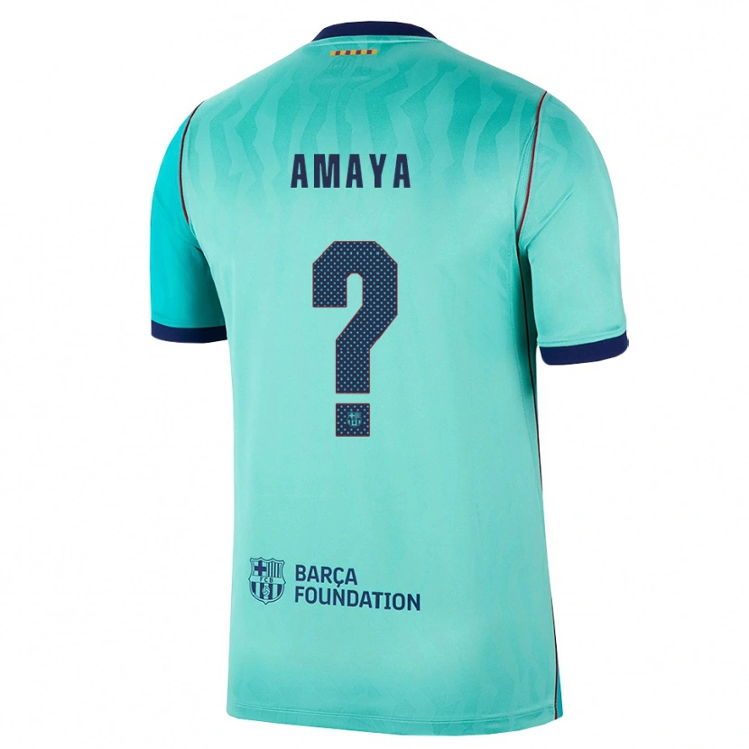 Danxen Kvinder Antonio Amaya #0 Aqua Mørk Turkis Kongeblå Tredje Sæt Spillertrøjer 2026/27 Trøje T-Shirt