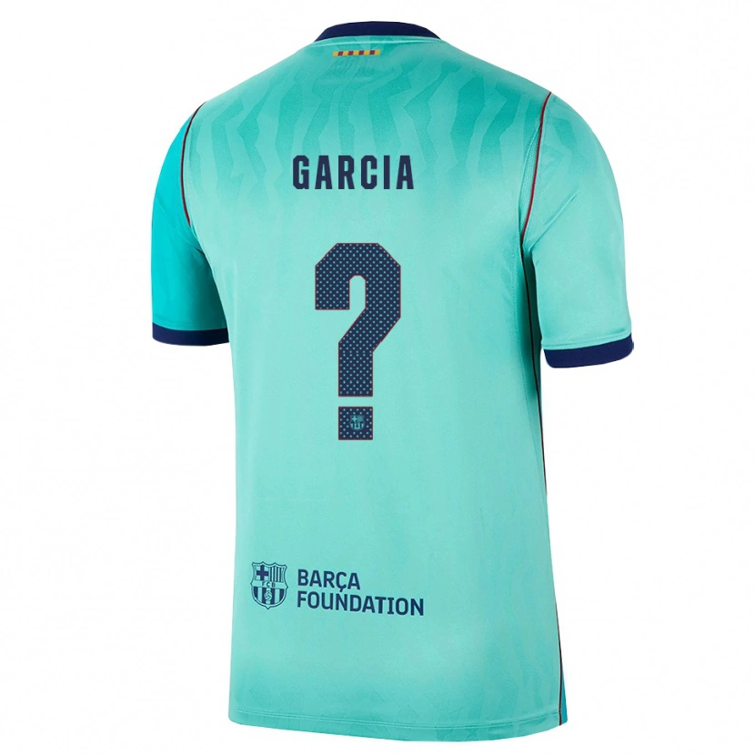 Danxen Kvinder Iker Garcia #0 Aqua Mørk Turkis Kongeblå Tredje Sæt Spillertrøjer 2026/27 Trøje T-Shirt