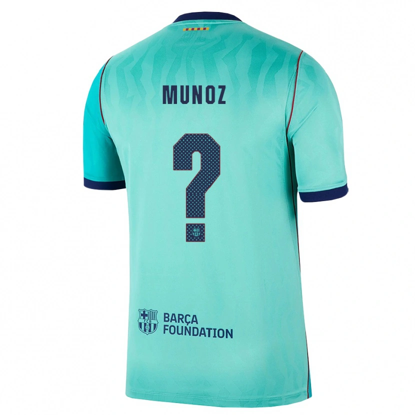 Danxen Kvinder Pol Munoz #0 Aqua Mørk Turkis Kongeblå Tredje Sæt Spillertrøjer 2026/27 Trøje T-Shirt
