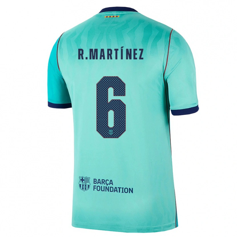 Danxen Kvinder Roger Martínez #6 Aqua Mørk Turkis Kongeblå Tredje Sæt Spillertrøjer 2026/27 Trøje T-Shirt