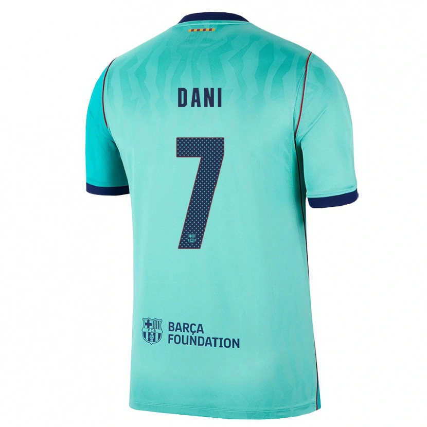 Danxen Kvinder Dani Rodríguez #7 Aqua Mørk Turkis Kongeblå Tredje Sæt Spillertrøjer 2026/27 Trøje T-Shirt
