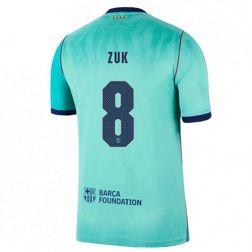 Danxen Kvinder Michał Żuk #8 Aqua Mørk Turkis Kongeblå Tredje Sæt Spillertrøjer 2026/27 Trøje T-Shirt