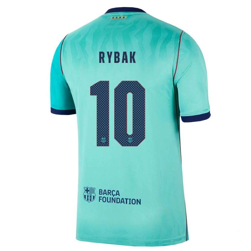 Danxen Kvinder Artem Rybak #10 Aqua Mørk Turkis Kongeblå Tredje Sæt Spillertrøjer 2026/27 Trøje T-Shirt