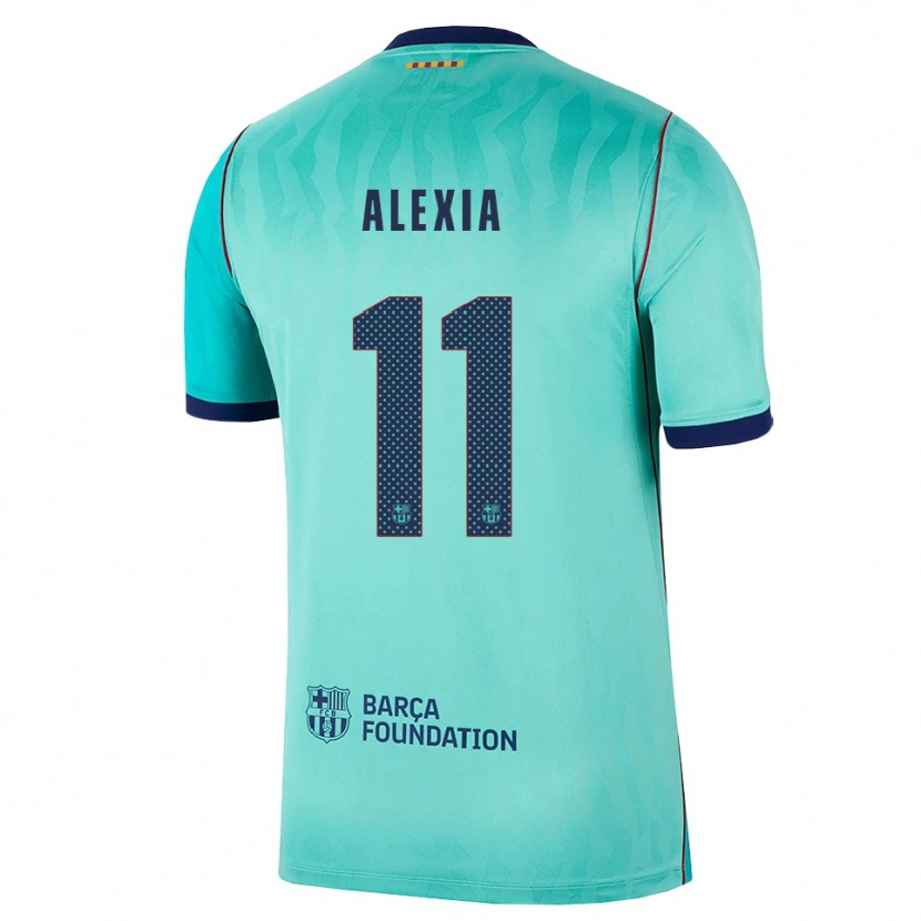 Danxen Kvinder Alexia Putellas #11 Aqua Mørk Turkis Kongeblå Tredje Sæt Spillertrøjer 2026/27 Trøje T-Shirt