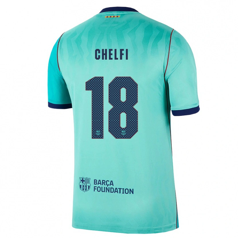 Danxen Kvinder Lovro Chelfi #18 Aqua Mørk Turkis Kongeblå Tredje Sæt Spillertrøjer 2026/27 Trøje T-Shirt