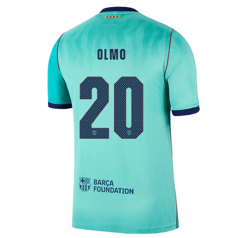 Danxen Kvinder Dani Olmo #20 Aqua Mørk Turkis Kongeblå Tredje Sæt Spillertrøjer 2026/27 Trøje T-Shirt