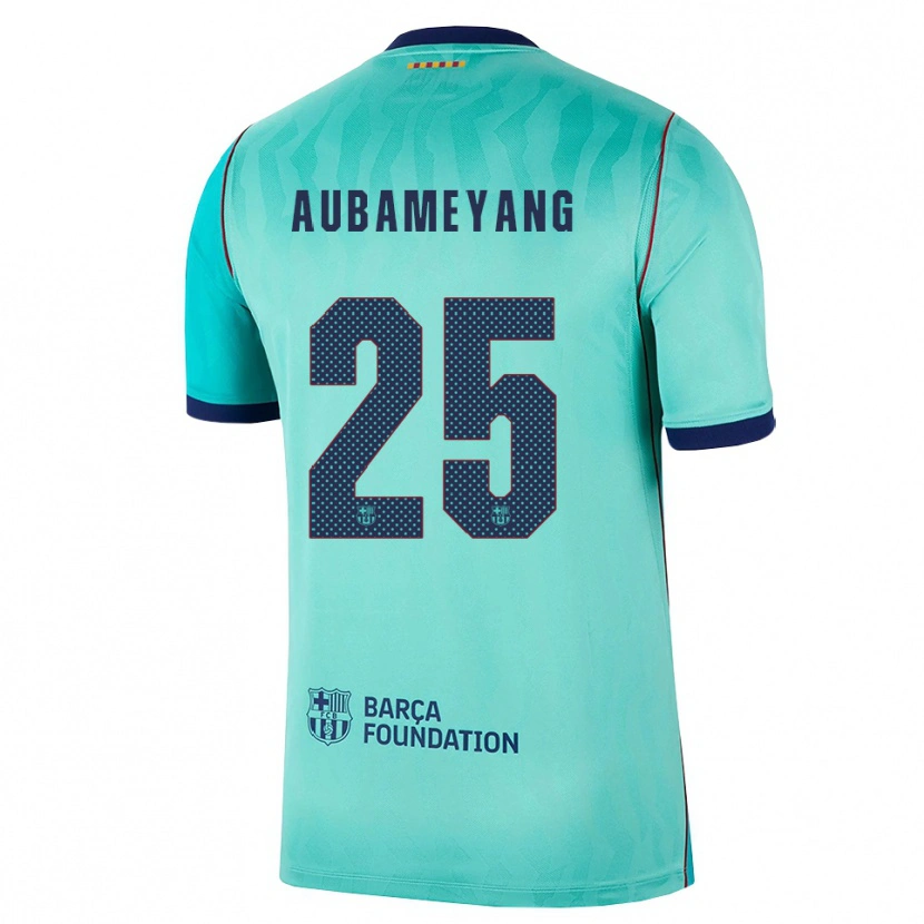 Danxen Kvinder Pierre Emerick Aubameyang #25 Aqua Mørk Turkis Kongeblå Tredje Sæt Spillertrøjer 2026/27 Trøje T-Shirt