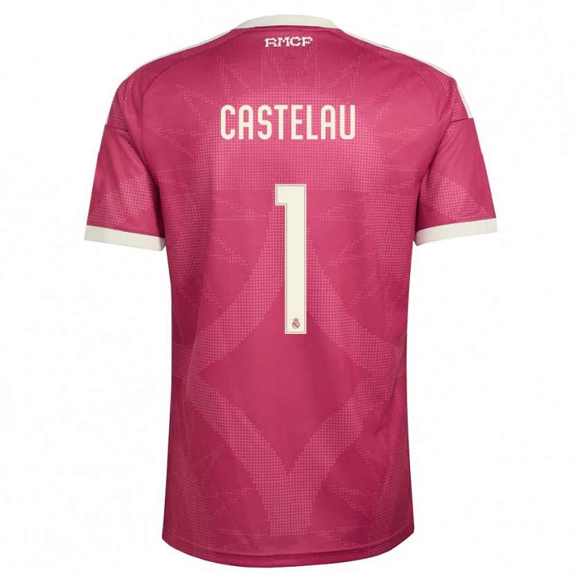 Danxen Kvinder Alber Castelau #1 Bleg Violet Rød Hvid Tredje Sæt Spillertrøjer 2026/27 Trøje T-Shirt