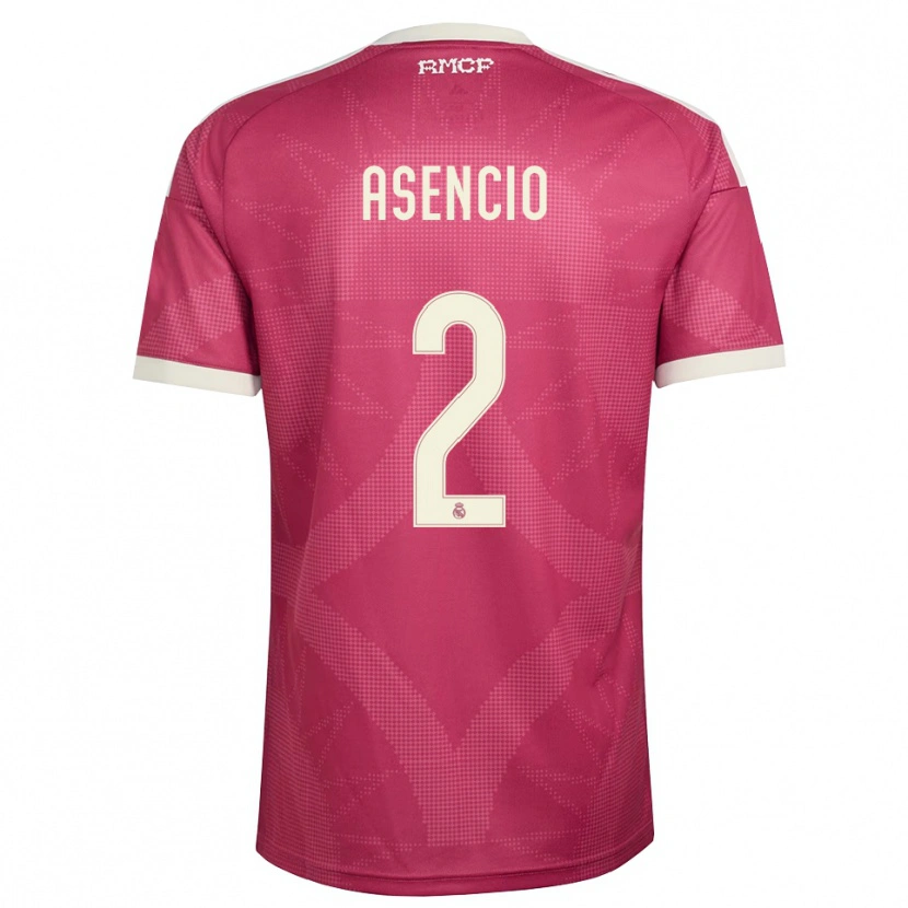 Danxen Kvinder Raúl Asencio #2 Bleg Violet Rød Hvid Tredje Sæt Spillertrøjer 2026/27 Trøje T-Shirt