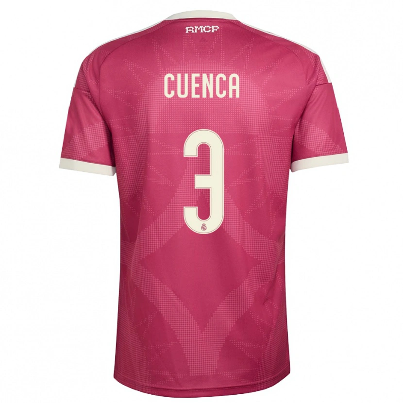 Danxen Kvinder David Cuenca #3 Bleg Violet Rød Hvid Tredje Sæt Spillertrøjer 2026/27 Trøje T-Shirt