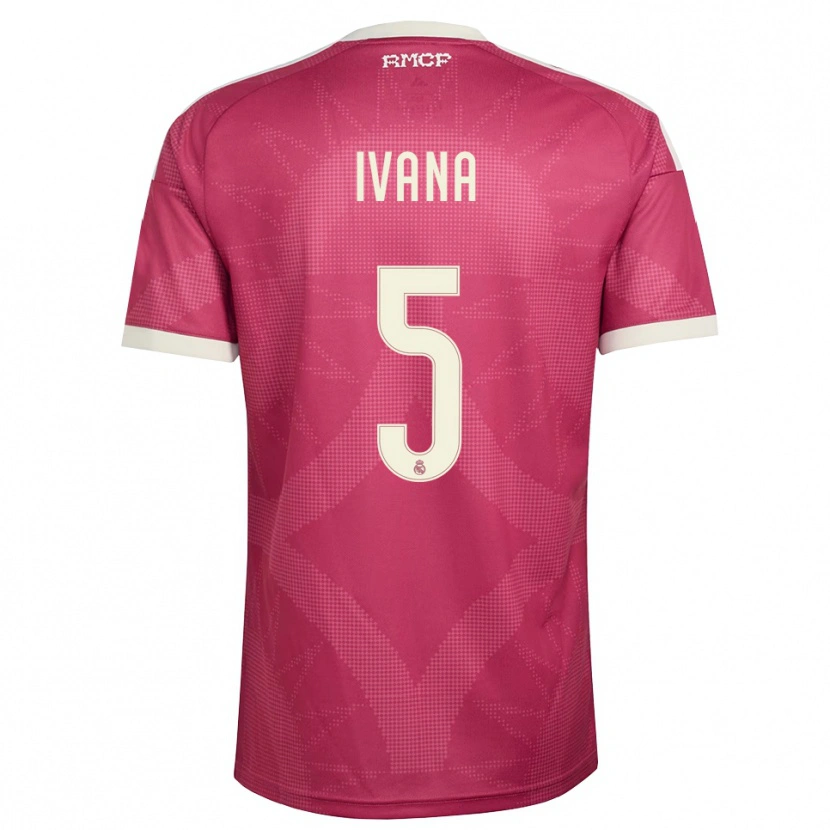Danxen Kvinder Ivana Andres #5 Bleg Violet Rød Hvid Tredje Sæt Spillertrøjer 2026/27 Trøje T-Shirt