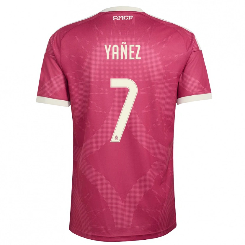Danxen Kvinder Daniel Yáñez #7 Bleg Violet Rød Hvid Tredje Sæt Spillertrøjer 2026/27 Trøje T-Shirt