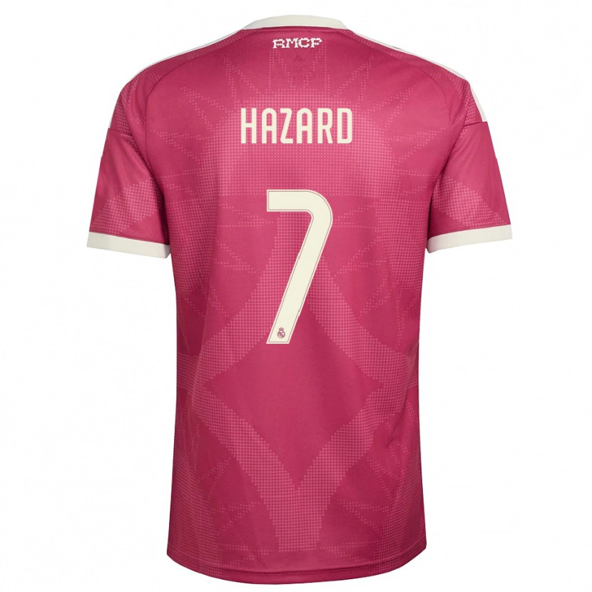 Danxen Kvinder Eden Hazard #7 Bleg Violet Rød Hvid Tredje Sæt Spillertrøjer 2026/27 Trøje T-Shirt