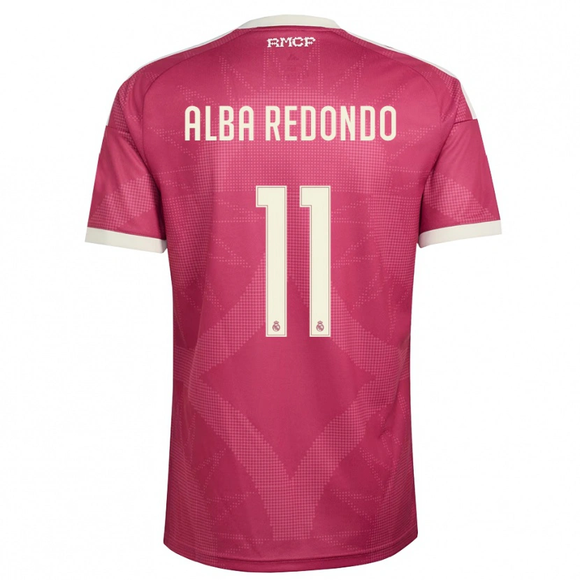 Danxen Kvinder Alba Redondo #11 Bleg Violet Rød Hvid Tredje Sæt Spillertrøjer 2026/27 Trøje T-Shirt