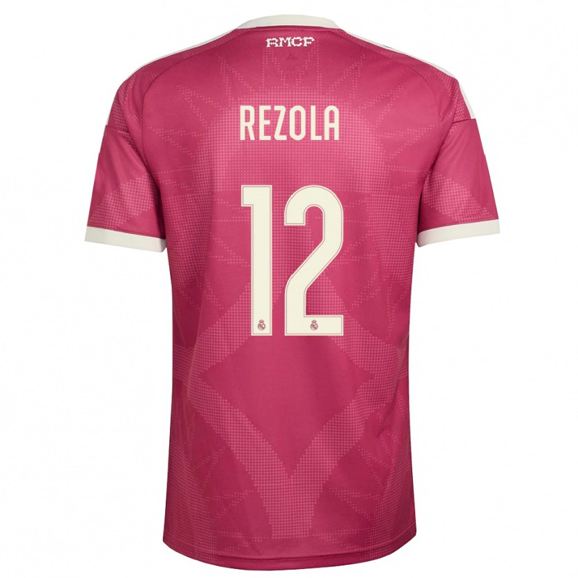 Danxen Kvinder Manex Rezola #12 Bleg Violet Rød Hvid Tredje Sæt Spillertrøjer 2026/27 Trøje T-Shirt