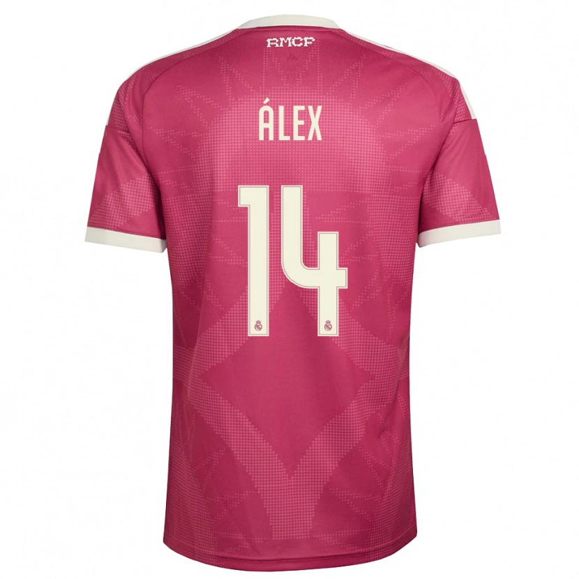 Danxen Kvinder Álex Pérez #14 Bleg Violet Rød Hvid Tredje Sæt Spillertrøjer 2026/27 Trøje T-Shirt