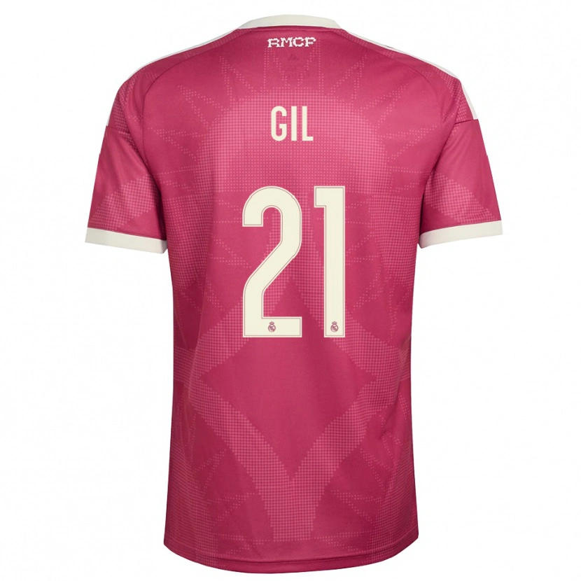 Danxen Kvinder Iker Gil #21 Bleg Violet Rød Hvid Tredje Sæt Spillertrøjer 2026/27 Trøje T-Shirt