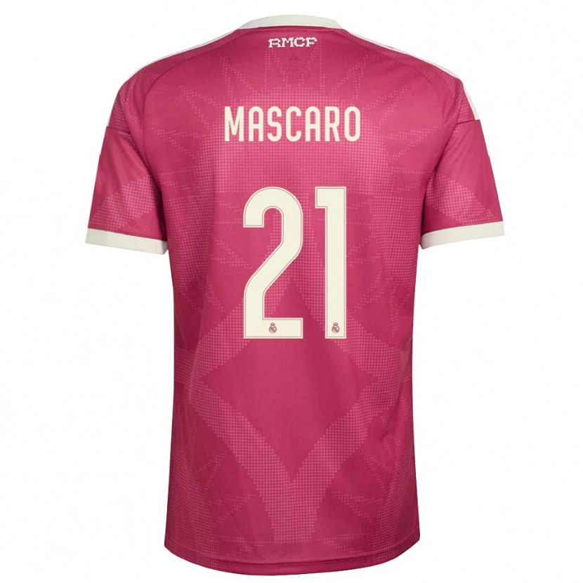 Danxen Kvinder Joan Mascaro #21 Bleg Violet Rød Hvid Tredje Sæt Spillertrøjer 2026/27 Trøje T-Shirt