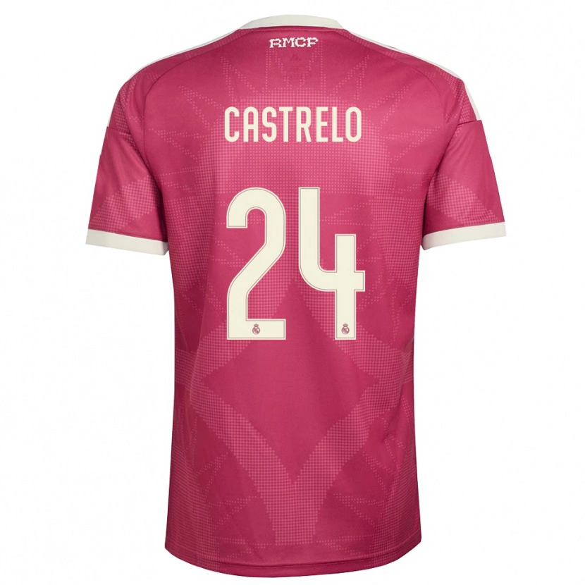 Danxen Kvinder Gabri Castrelo #24 Bleg Violet Rød Hvid Tredje Sæt Spillertrøjer 2026/27 Trøje T-Shirt