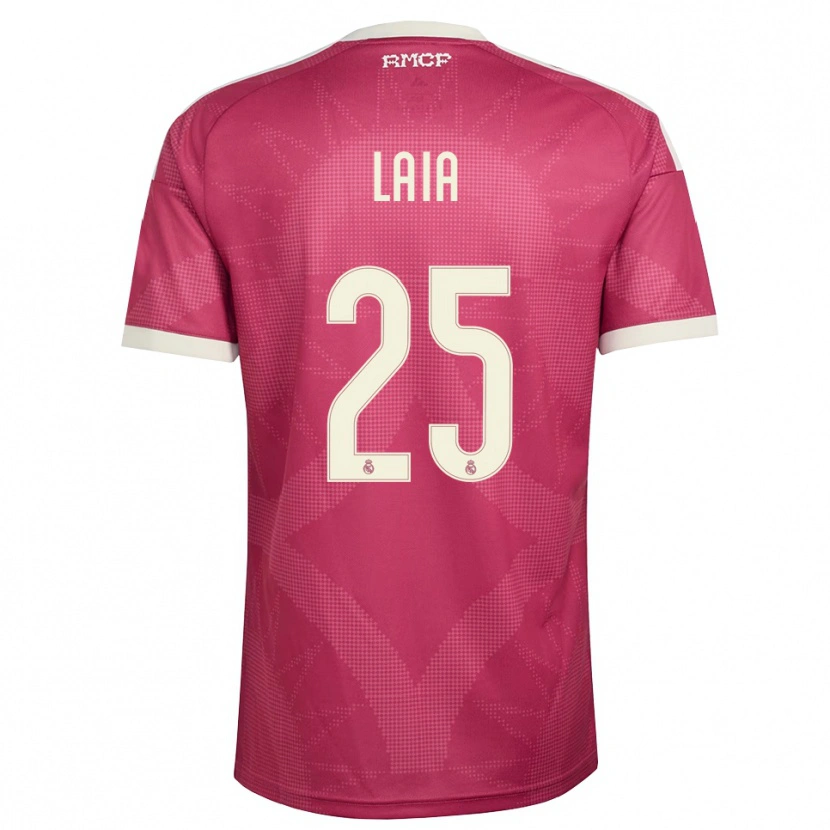 Danxen Kvinder Laia López De La Morena #25 Bleg Violet Rød Hvid Tredje Sæt Spillertrøjer 2026/27 Trøje T-Shirt
