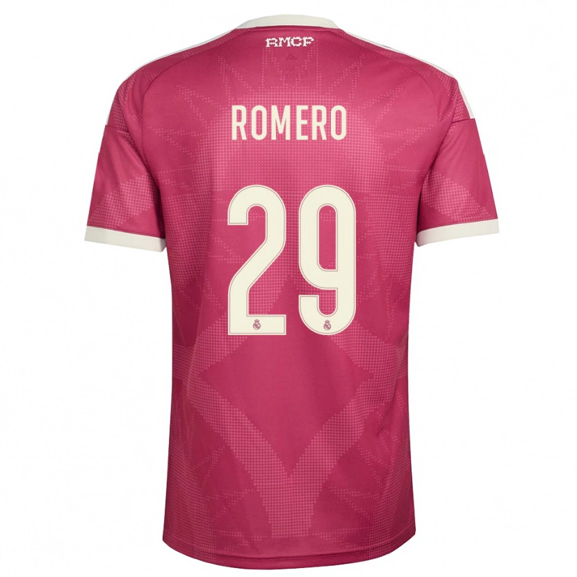 Danxen Kvinder Alfonso Romero #29 Bleg Violet Rød Hvid Tredje Sæt Spillertrøjer 2026/27 Trøje T-Shirt
