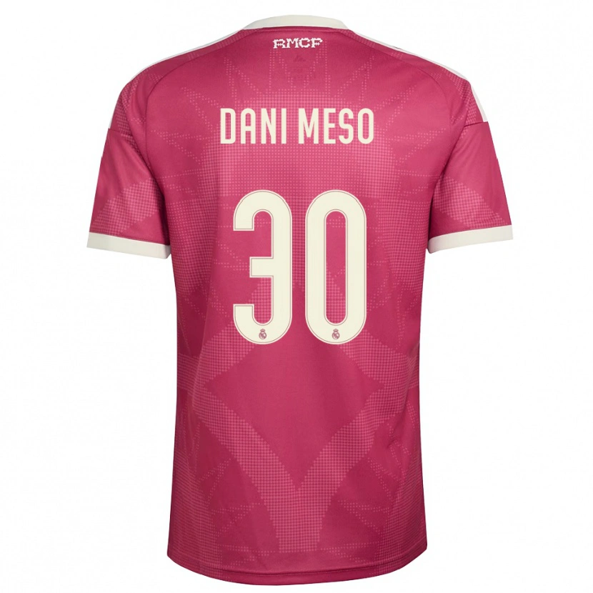 Danxen Kvinder Daniel Mesonero #30 Bleg Violet Rød Hvid Tredje Sæt Spillertrøjer 2026/27 Trøje T-Shirt