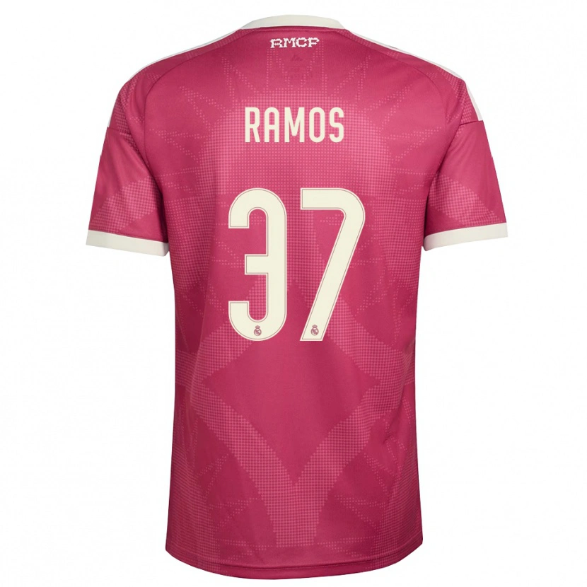 Danxen Kvinder Yeremaiah Ramos #37 Bleg Violet Rød Hvid Tredje Sæt Spillertrøjer 2026/27 Trøje T-Shirt