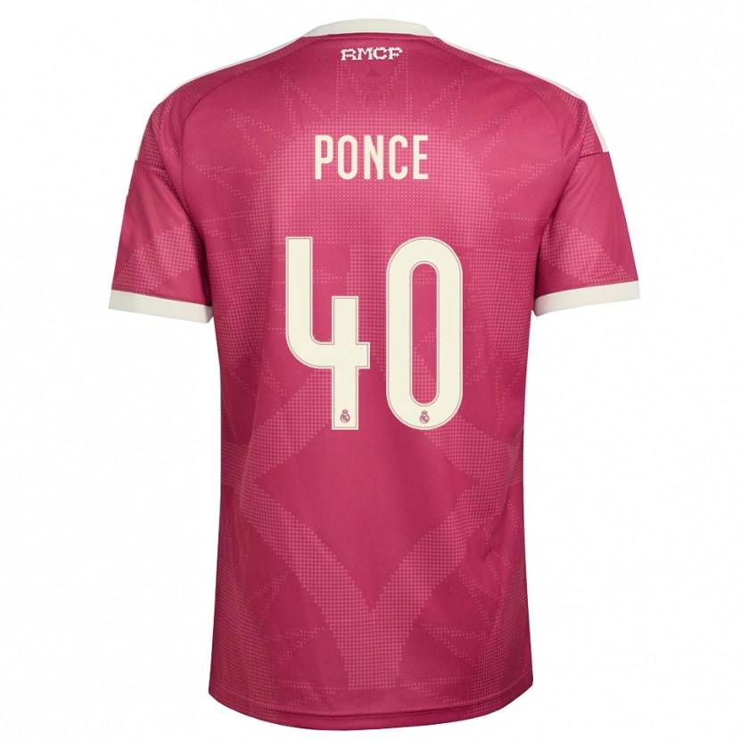 Danxen Kvinder Guille Ponce #40 Bleg Violet Rød Hvid Tredje Sæt Spillertrøjer 2026/27 Trøje T-Shirt