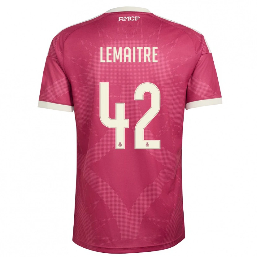 Danxen Kvinder Léo Lemaître #42 Bleg Violet Rød Hvid Tredje Sæt Spillertrøjer 2026/27 Trøje T-Shirt