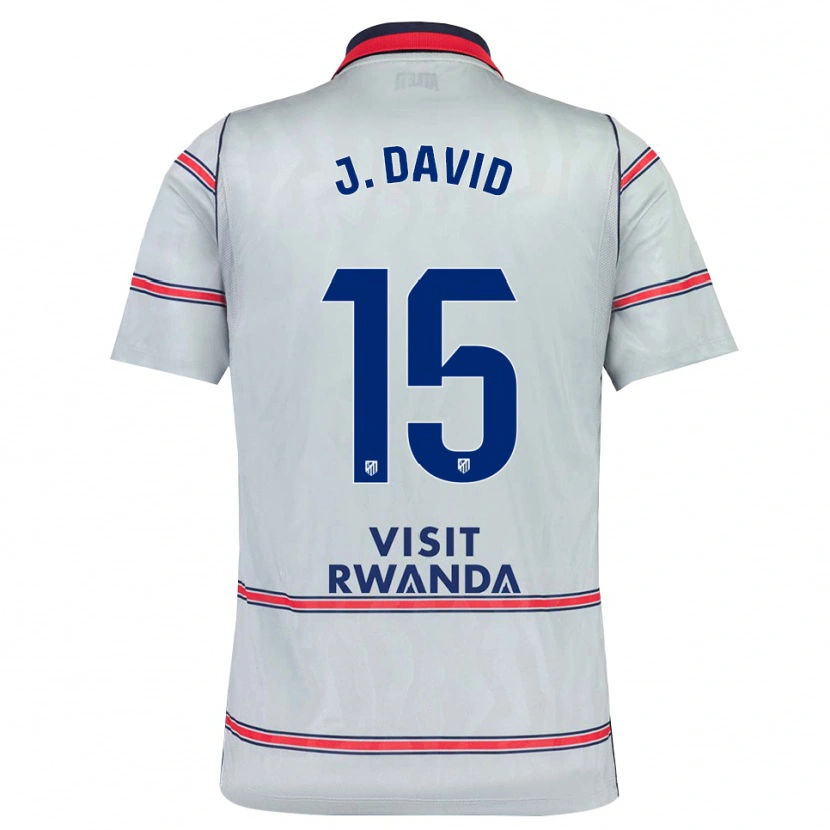 Danxen Kvinder Jonathan David #15 Grå Rød Marineblå Tredje Sæt Spillertrøjer 2026/27 Trøje T-Shirt