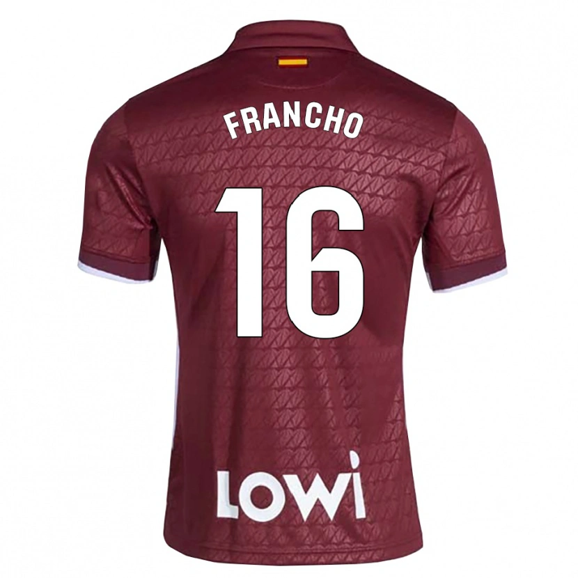 Danxen Kvinder Francho Serrano #16 Mørkerød Hvid Udebane Spillertrøjer 2026/27 Trøje T-Shirt