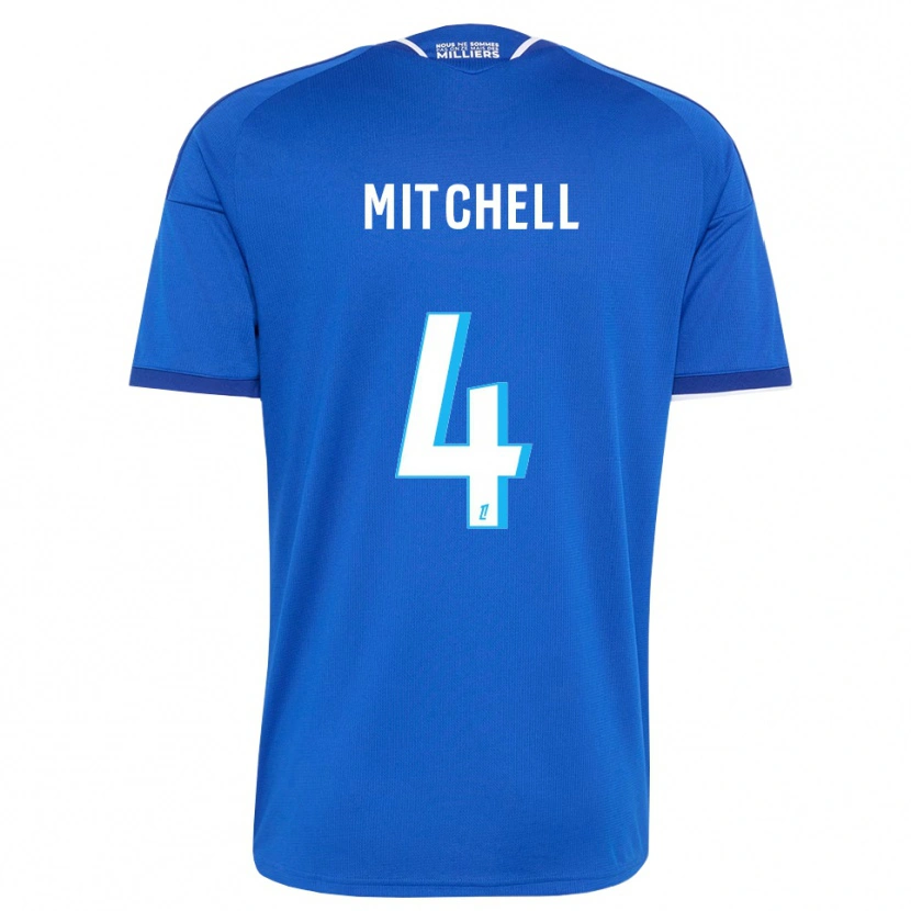 Danxen Børn Jeyland Mitchell #4 Kongeblå Hvid Hjemmebane Spillertrøjer 2026/27 Trøje T-Shirt