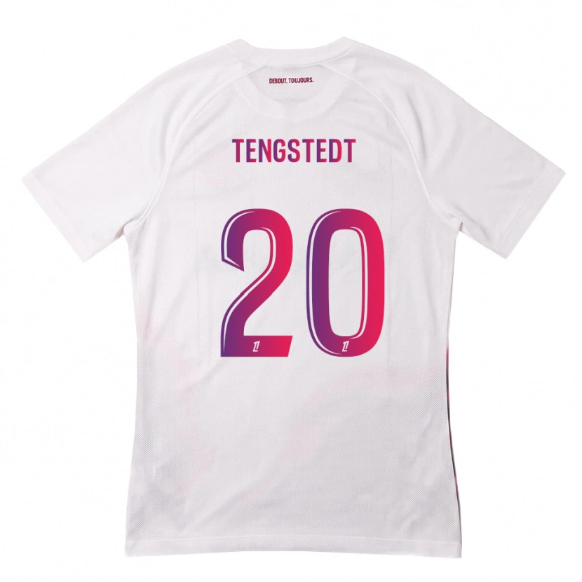 Danxen Børn Casper Tengstedt #20 Hvid Pink Lilla Udebane Spillertrøjer 2026/27 Trøje T-Shirt
