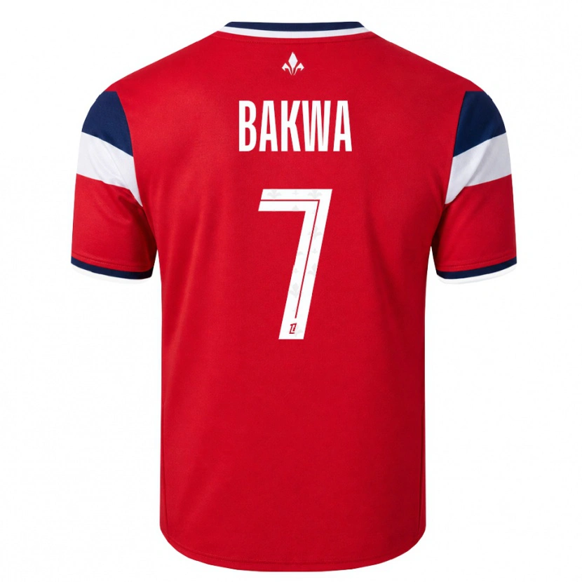 Danxen Børn Dilane Bakwa #7 Rød Hvid Kongeblå Hjemmebane Spillertrøjer 2026/27 Trøje T-Shirt