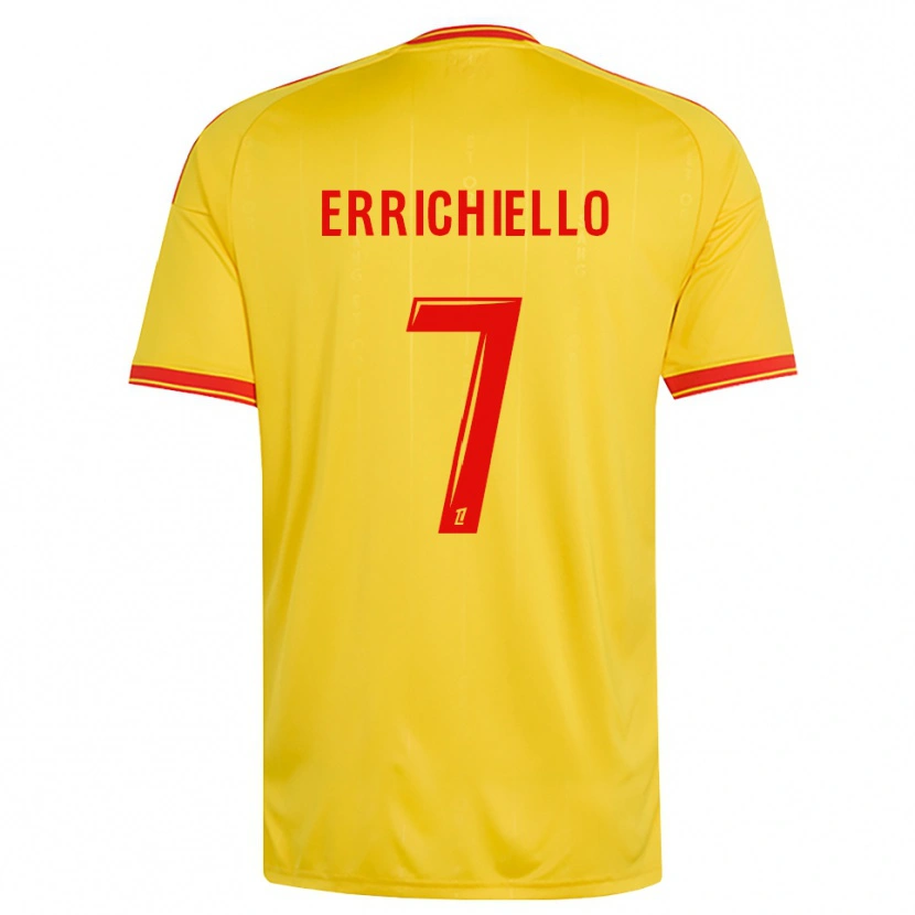 Danxen Børn Giovan Errichiello #7 Guld Orange Rød Hjemmebane Spillertrøjer 2026/27 Trøje T-Shirt