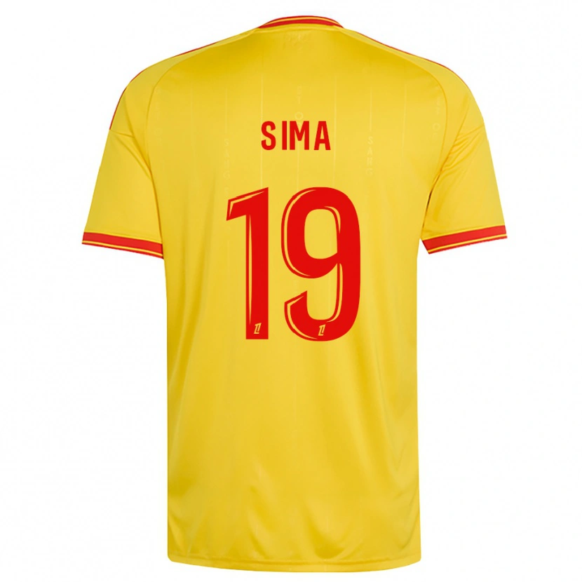 Danxen Børn Abdallah Sima #19 Guld Orange Rød Hjemmebane Spillertrøjer 2026/27 Trøje T-Shirt