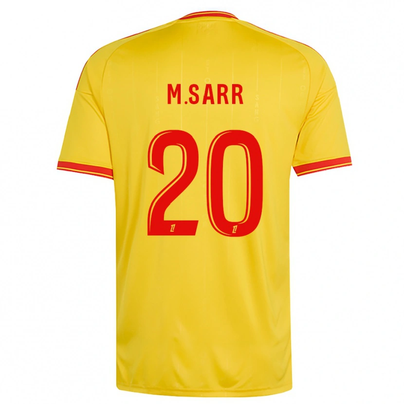Danxen Børn Malang Sarr #20 Guld Orange Rød Hjemmebane Spillertrøjer 2026/27 Trøje T-Shirt