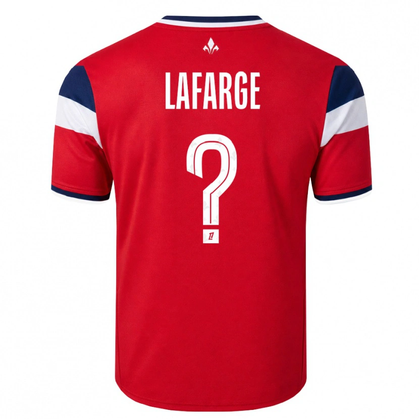 Danxen Børn Gabriel Lafarge #0 Rød Hvid Kongeblå Hjemmebane Spillertrøjer 2026/27 Trøje T-Shirt