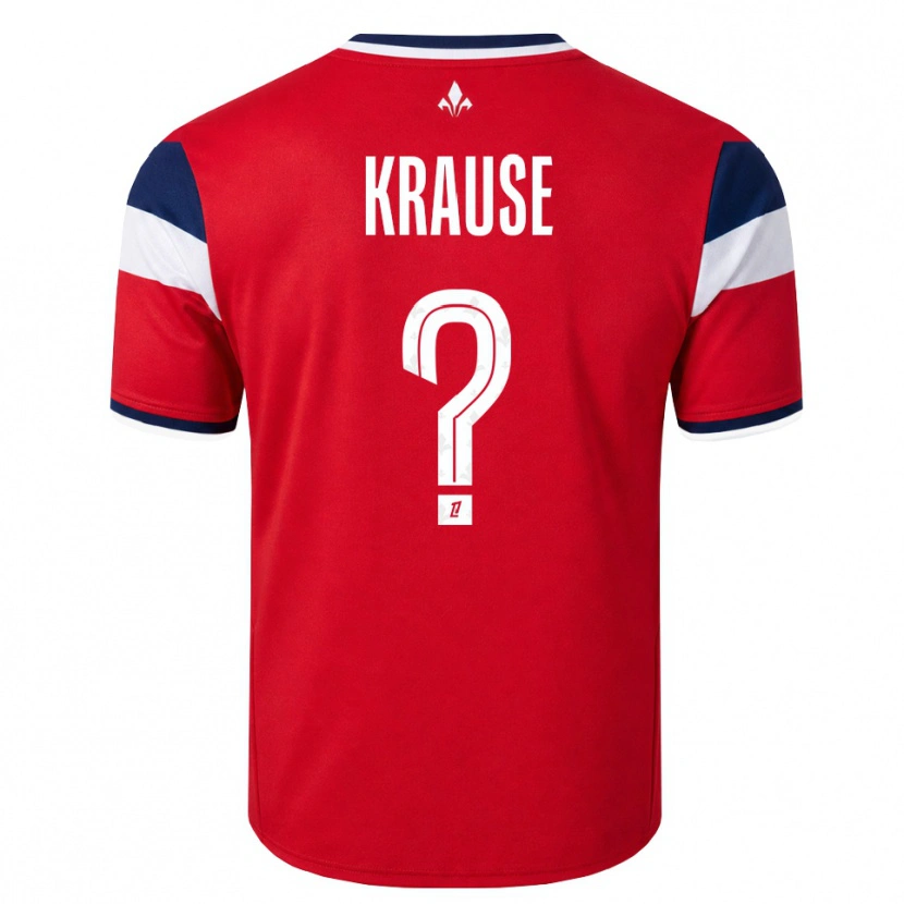 Danxen Børn Evhan Krause #0 Rød Hvid Kongeblå Hjemmebane Spillertrøjer 2026/27 Trøje T-Shirt