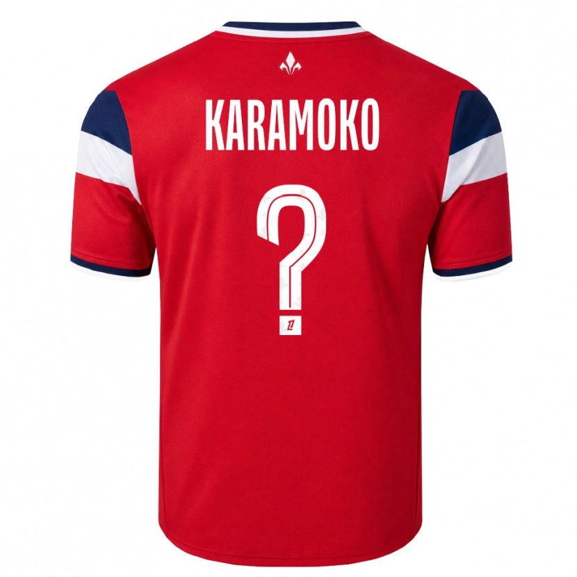 Danxen Børn Ibrahim Karamoko #0 Rød Hvid Kongeblå Hjemmebane Spillertrøjer 2026/27 Trøje T-Shirt