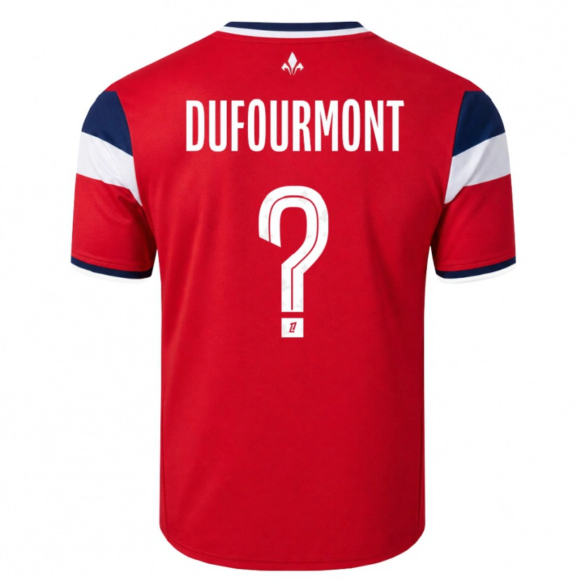 Danxen Børn Eléa Dufourmont #0 Rød Hvid Kongeblå Hjemmebane Spillertrøjer 2026/27 Trøje T-Shirt