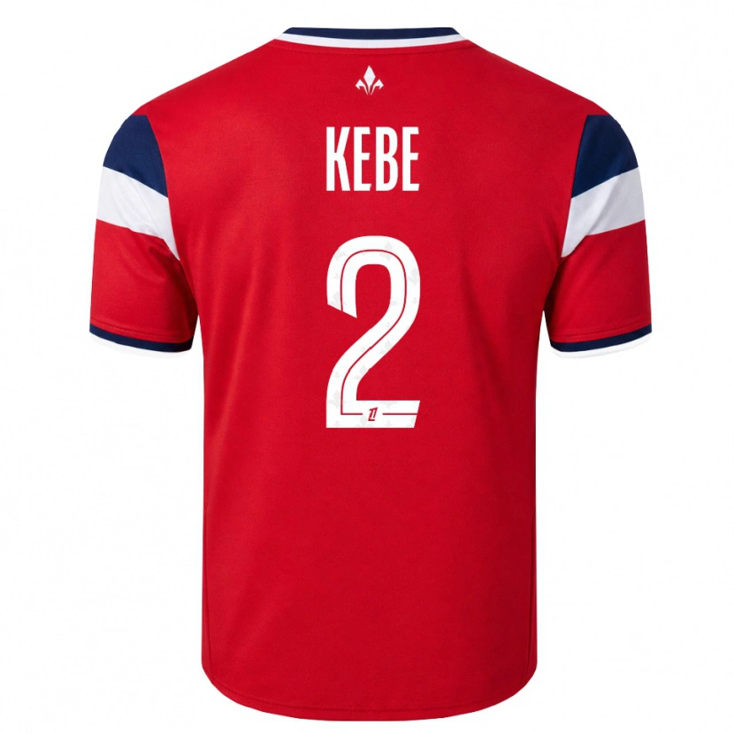 Danxen Børn Hamadi Kebe #2 Rød Hvid Kongeblå Hjemmebane Spillertrøjer 2026/27 Trøje T-Shirt
