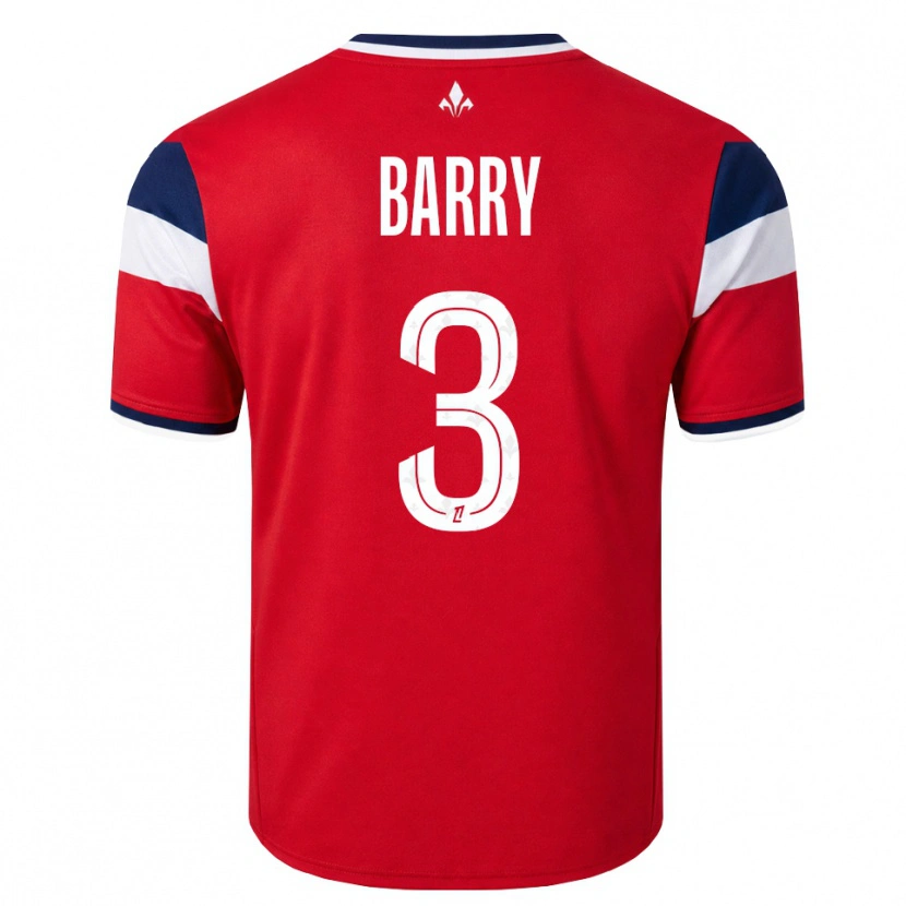 Danxen Børn Léo Barry #3 Rød Hvid Kongeblå Hjemmebane Spillertrøjer 2026/27 Trøje T-Shirt