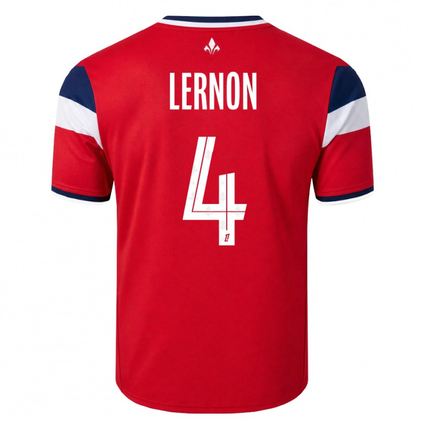 Danxen Børn Jessica Lernon #4 Rød Hvid Kongeblå Hjemmebane Spillertrøjer 2026/27 Trøje T-Shirt