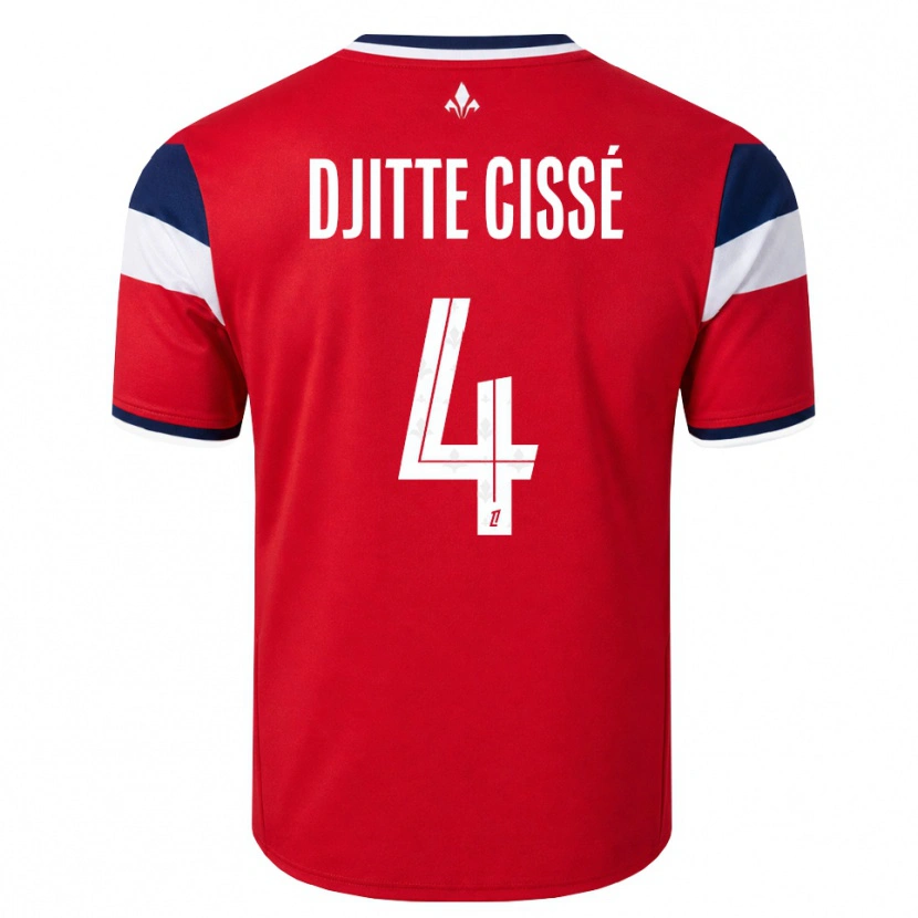 Danxen Børn Babacar Djitte Cissé #4 Rød Hvid Kongeblå Hjemmebane Spillertrøjer 2026/27 Trøje T-Shirt