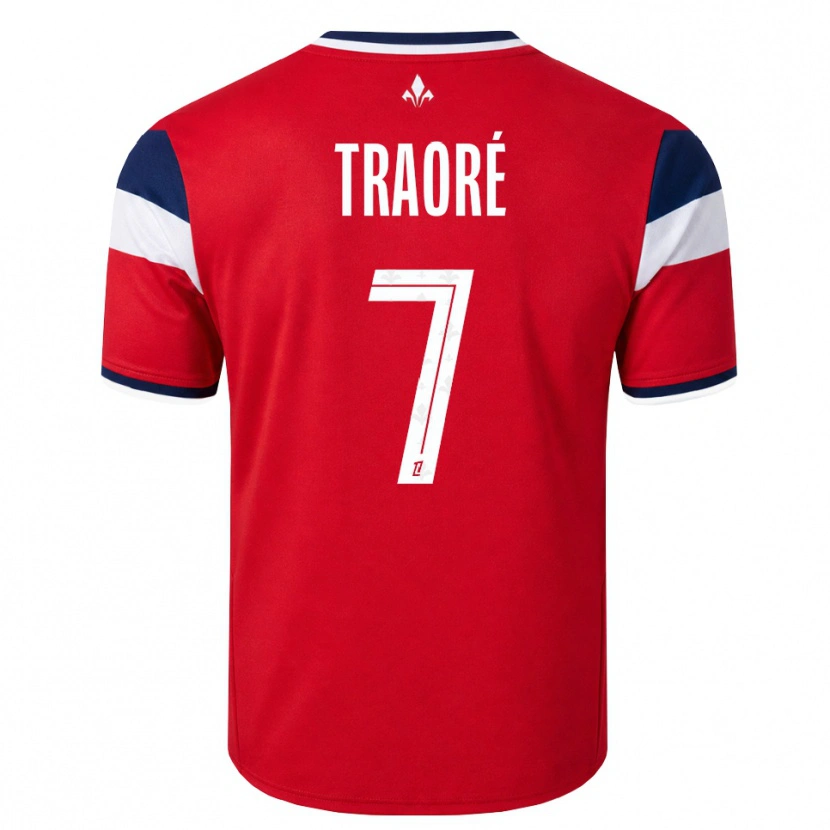 Danxen Børn Yéli Traoré #7 Rød Hvid Kongeblå Hjemmebane Spillertrøjer 2026/27 Trøje T-Shirt