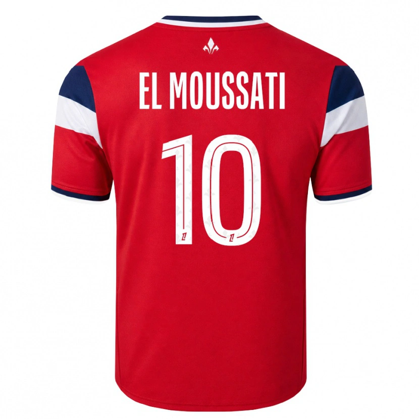 Danxen Børn Redouane El Moussati #10 Rød Hvid Kongeblå Hjemmebane Spillertrøjer 2026/27 Trøje T-Shirt
