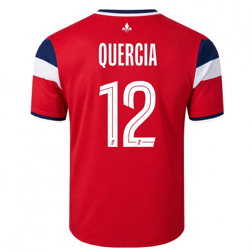 Danxen Børn Léo Quercia #12 Rød Hvid Kongeblå Hjemmebane Spillertrøjer 2026/27 Trøje T-Shirt